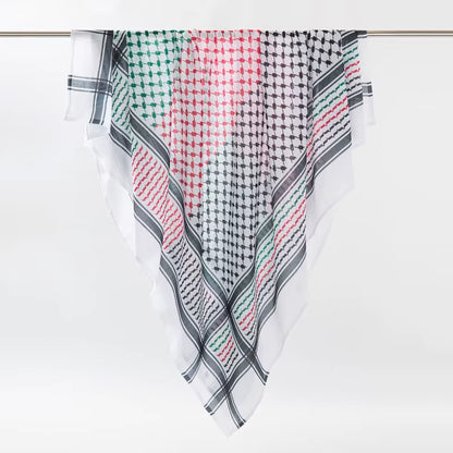 Arab Men Square Keffiyeh Shemagh Scarves Muslim Men'S Head Scarf Middle Eastern Shawl Islamic Clothing Male Hijab Turban
